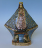 Vintage Tlaquepaque Our Lady of Zapopan decanter 10 1/2" tall